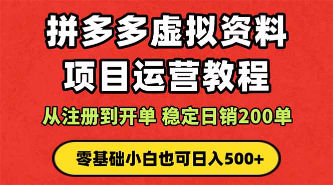 拼多多开店运营课程： 蓝海变现玩法，轻松实现睡后收入 零基础小白也可…-网创猫