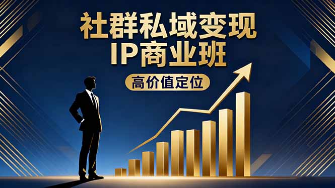 社群私域变现IP商业班，高价值定位,精准引流,私聊成交，实践年盈利破百万-网创猫
