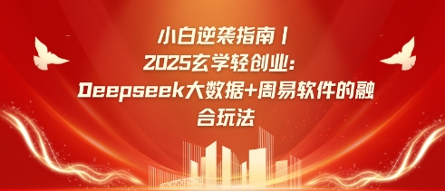 小白逆袭指南，2025玄学轻创业：Deepseek大数据+周易算法的融合玩法-网创猫