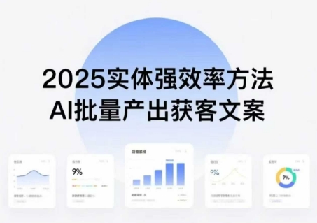 实体强效率方法：AI批量产出获客文案，2025年普通人拥抱AI，实现实体创收-网创猫