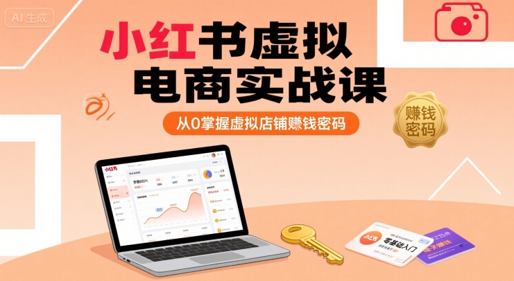 小红书虚拟电商实战课，从0掌握虚拟店铺賺钱密码-网创猫