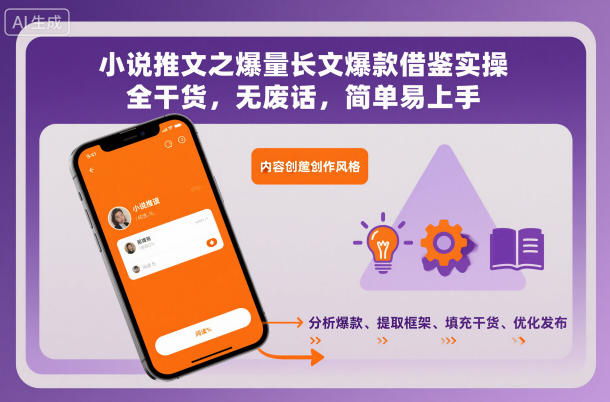 小说推文之爆量长文爆款借鉴实操，全干货，无废话，简单易上手-网创猫