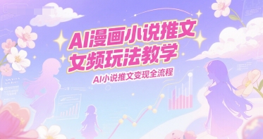 AI漫画小说推文女频玩法教学，AI小说推文变现全流程-网创猫