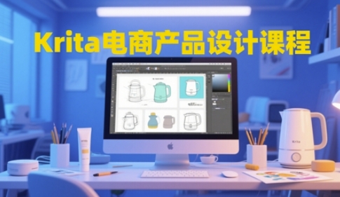 Krita电商产品设计课程，掌握从工具使用到创意落地的全链路设计能力-网创猫