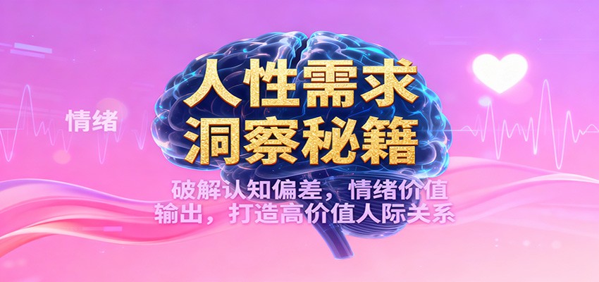 人性需求洞察秘籍，破解认知偏差，情绪价值输出，打造高价值人际关系-网创猫
