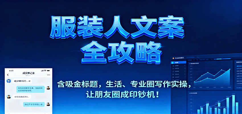 服装人文案全攻略，含吸金标题，生活、专业圈写作实操，让朋友圈成印钞机！-网创猫