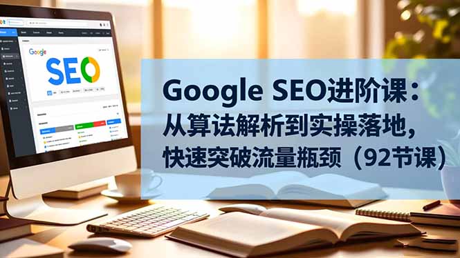 Google SEO进阶课：从算法解析到实操落地，快速突破流量瓶颈（92节课）-网创猫