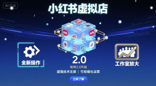 小红书虚拟店矩阵2.0，全新操作，超强技术，可工作室放大-网创猫