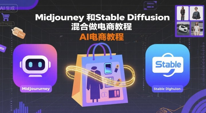 Midjourney和Stable Diffusion混合做电商教程-ai电商教程-网创猫