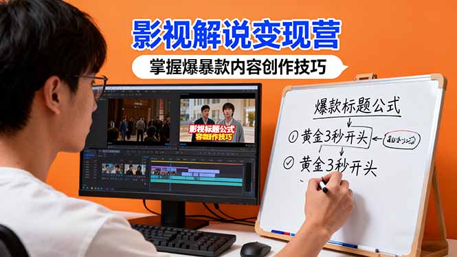 影视解说变现营：通过30+实战案例爆款内容创作技巧，掌握影视解说盈利密码-网创猫