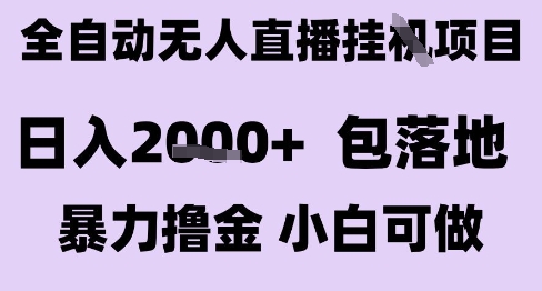 最新全自动抖音无人直播挂G项目，日入2k+ 包落地暴力撸金，小白可做-网创猫