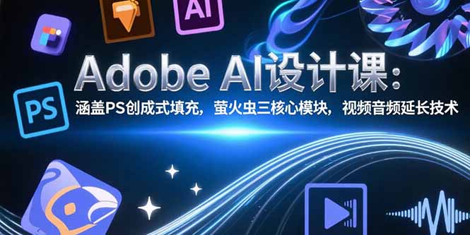 Adobe AI设计课：涵盖PS创成式填充，萤火虫三核心模块，视频音频延长技术-网创猫