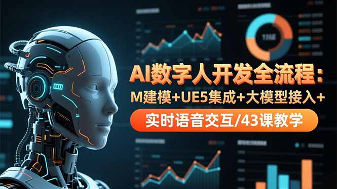 AI数字人开发全流程：M建模+UE5集成+大模型接入+实时语音交互/43课教学-网创猫