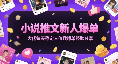 小说推文新人爆单大佬每天稳定三位数爆单经验分享-网创猫