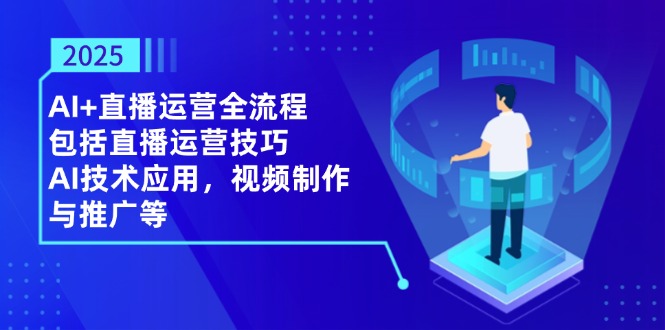2025AI+直播运营全流程，包括直播运营技巧，AI技术应用，视频制作与推广等-网创猫