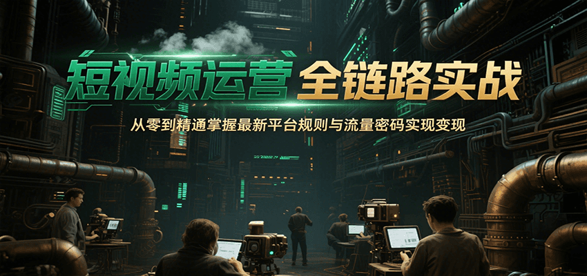 短视频运营全链路实战，从零到精通掌握最新平台规则与流量密码实现变现-网创猫