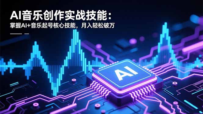 AI音乐创作实战技能：掌握AI+音乐起号核心技能，月入轻松破万-网创猫