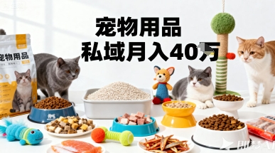 月变现40个！宠物用品私域运营的精准掘金之道玩法-网创猫