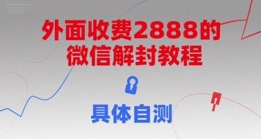外面收费2888的微信解封教程，具体自测-网创猫