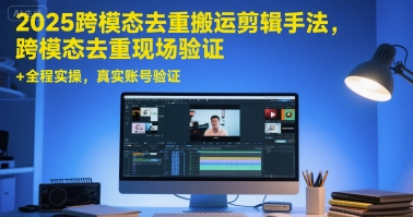 2025跨模态去重搬运剪辑手法，跨模态去重现场验证 +全程实操，真实账号验证-网创猫