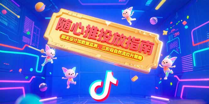 随心推投放指南，脚本设计加数据监测，三阶段自然流拉升策略-网创猫