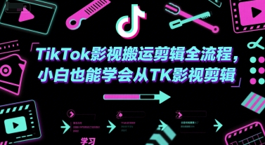TikTok影视搬运剪辑全流程，小白也能学会从TK影视剪辑-网创猫