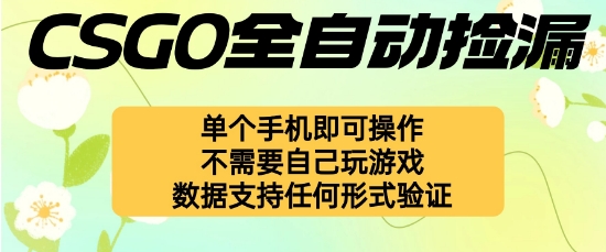自动挂G捡漏，不用自己挂G不用玩游戏，一个手机即可操作，新手小白轻松月入1W+-网创猫