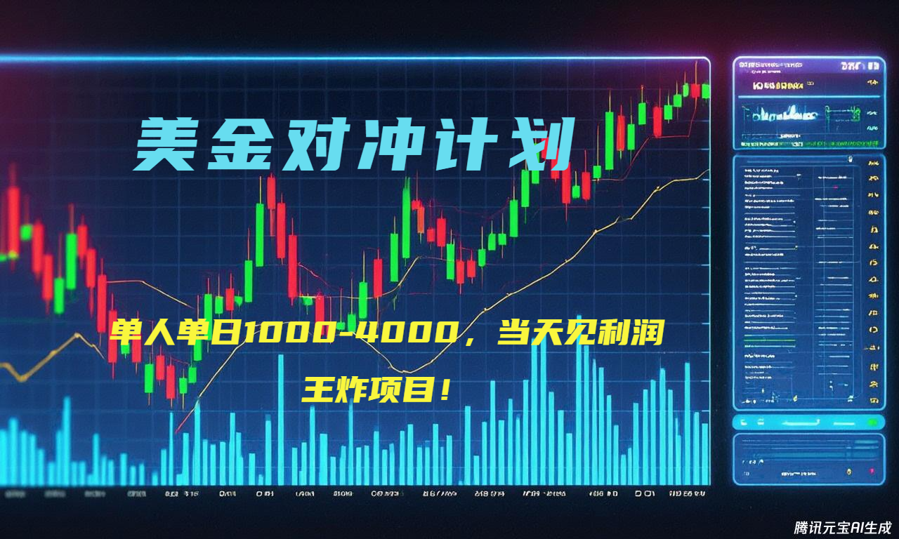 2025年最暴力项目“美金先登计划”最新最强对冲战法，每日实际收益1K-4K-网创猫