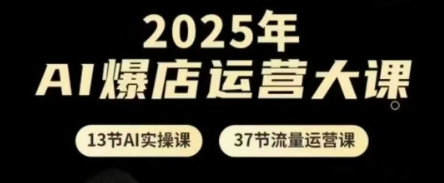 2025年AI爆店运营大课，13节AI实操课+37节流量运营课-网创猫