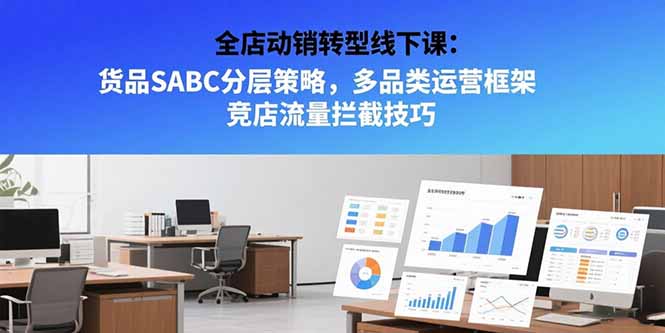 全店动销转型线下课：货品SABC分层策略，多品类运营框架 竞店流量拦截技巧-网创猫