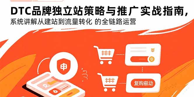 DTC品牌独立站策略与推广实战指南，系统讲解从建站到流量转化的全链路运营-网创猫