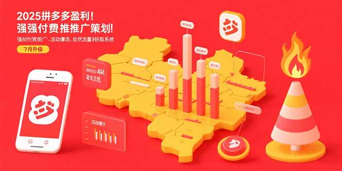 2025拼多多盈利地图：强付费推广策略/活动爆流/自然流量获取系统(7月更新)-网创猫