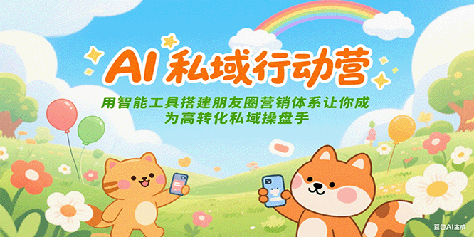 AI私域行动营：用智能工具搭建朋友圈营销体系让你成为高转化私域操盘手-网创猫