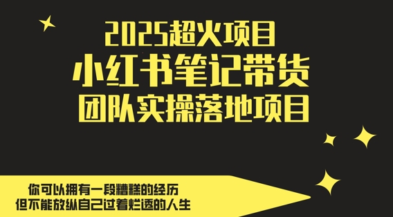 2025超火项目，副业最佳选择，小红书笔记带货团队实操落地项目，，轻松日入5张-网创猫