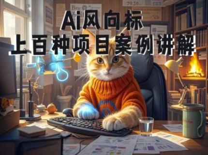 Ai风向标-附100种项目案例玩法-0基础小白到大神ai视频商业应用教学-网创猫