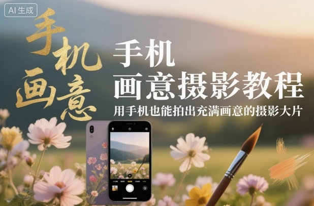 手机画意摄影教程，用手机也能拍出充满画意的摄影大片-网创猫