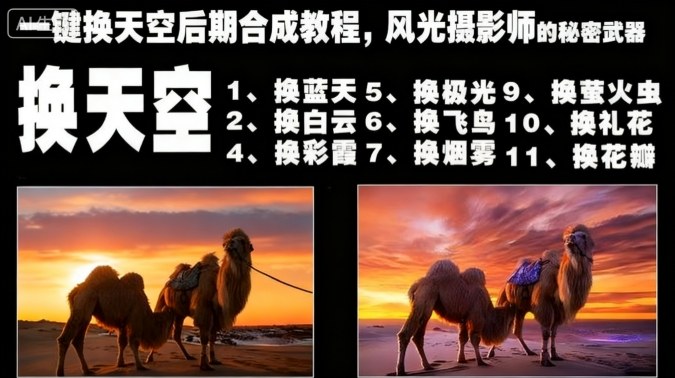 一键换天空后期合成教程,风光摄影师的秘密武器-网创猫