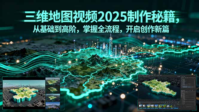 三维地图视频2025制作秘籍，从基础到高阶，掌握全流程，开启创作新篇-网创猫
