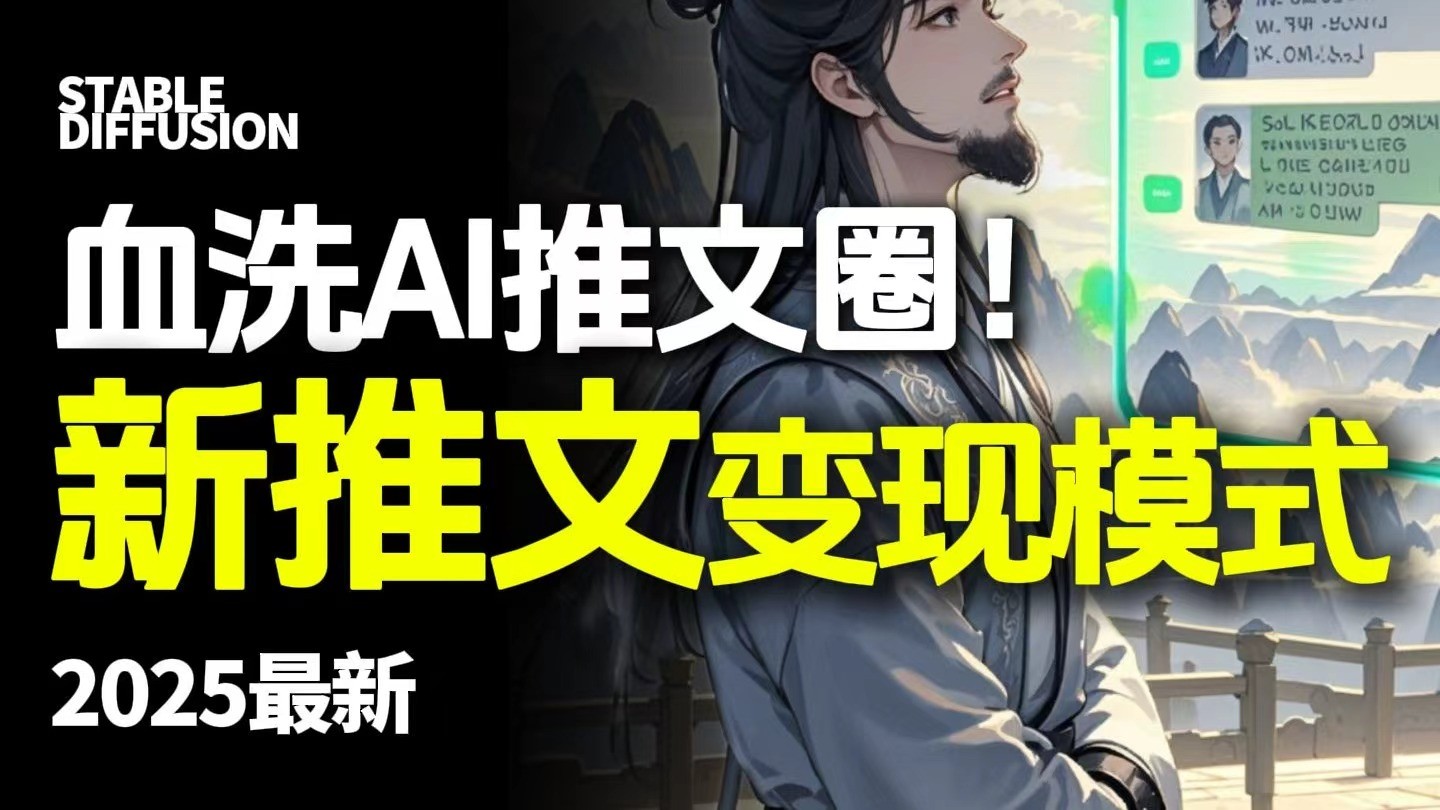 最新AI动态电影漫画小说推文，全流程实操教学，小白也能月入1万+-网创猫