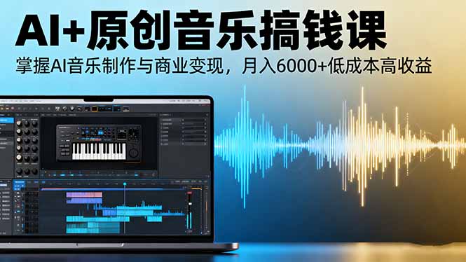 AI+原创音乐搞钱课：掌握AI音乐制作与商业变现，月入6000+低成本高收益-网创猫