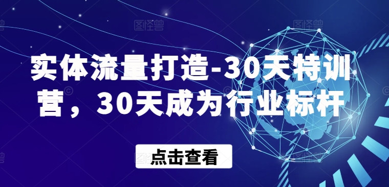 实体流量打造-30天特训营，30天成为行业标杆-网创猫