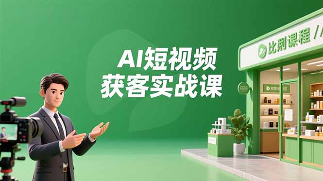 AI短视频获客实战课，数字人创作、实体行业应用、精准引流，30天获取客源月入6万+-网创猫