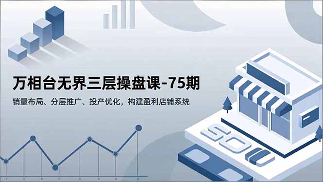 万相台无界三层操盘课-75期，销量布局、分层推广、投产优化，构建盈利店铺系统-网创猫