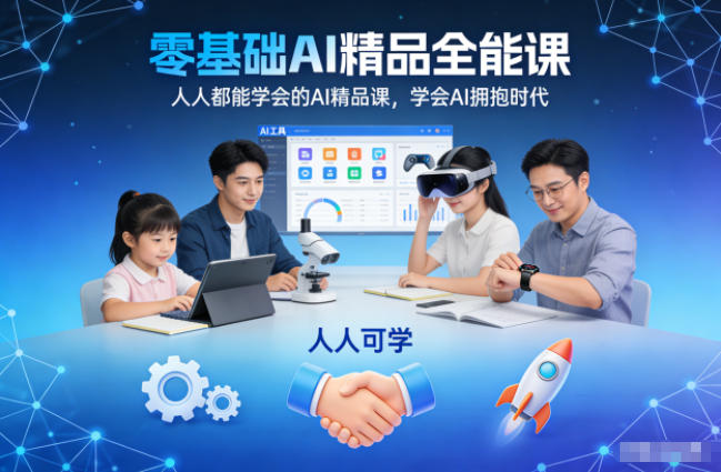 零基础AI精品全能课，人人都能学会的AI精品课，学会AI拥抱时代-网创猫