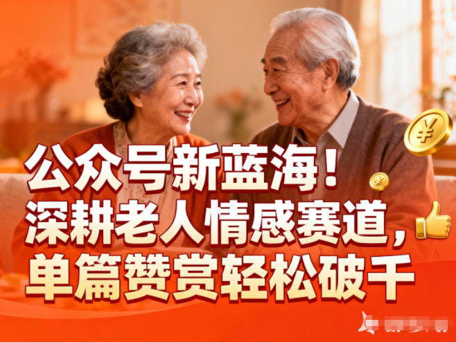公众号新蓝海！深耕老人情感赛道，单篇赞赏轻松破1k-网创猫