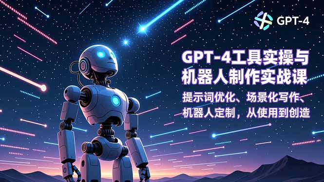 GPT-4工具实操与机器人制作实战课：提示词优化、场景化写作、机器人定制，从使用到创造-网创猫
