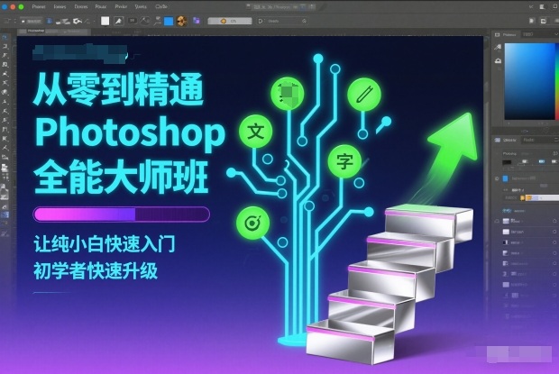 从零到精通Photoshop全能大师班，让纯小白快速入门，初学者快速升级-网创猫