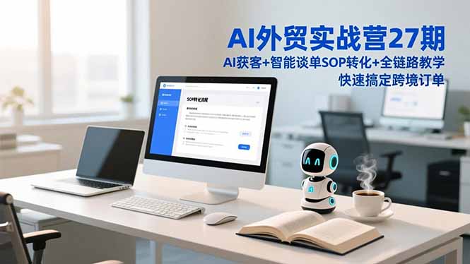 AI外贸实战营27期,AI获客+智能谈单+SOP转化+全链路教学,快速搞定跨境订单-网创猫