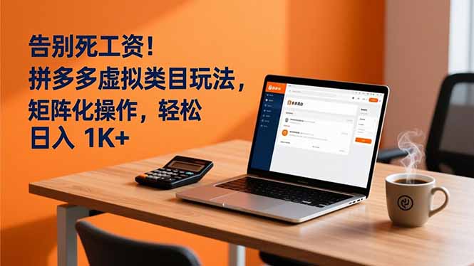 告别死工资!拼多多虚拟类目玩法,矩阵化操作,轻松日入 1K+-网创猫