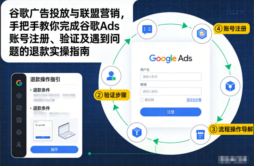 谷歌广告投放与联盟营销，手把手教你完成谷歌Ads账号注册、验证及遇到问题的退款实操指南-网创猫